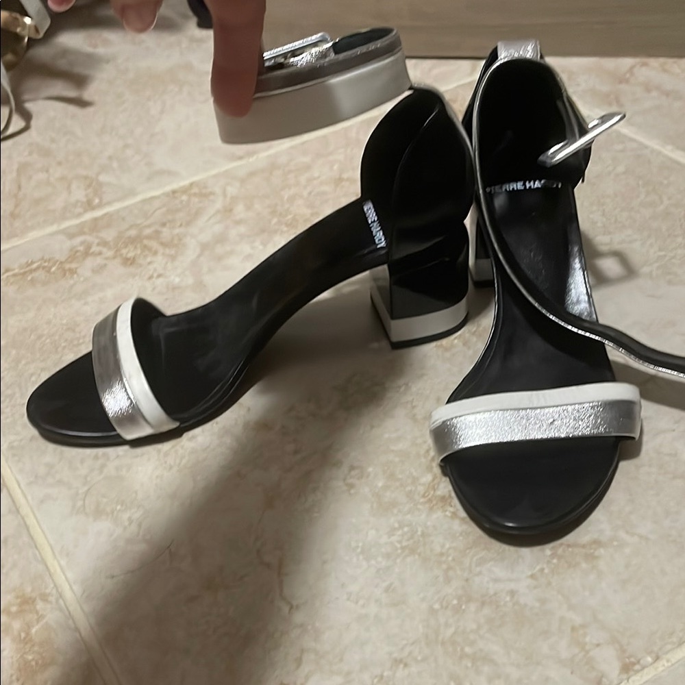Pierre Hardy Silver and Black Women's Heels